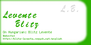 levente blitz business card